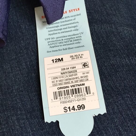 NWT Cat & Jack 12M  girls swimming suit Unicorn - Picture 10 of 10